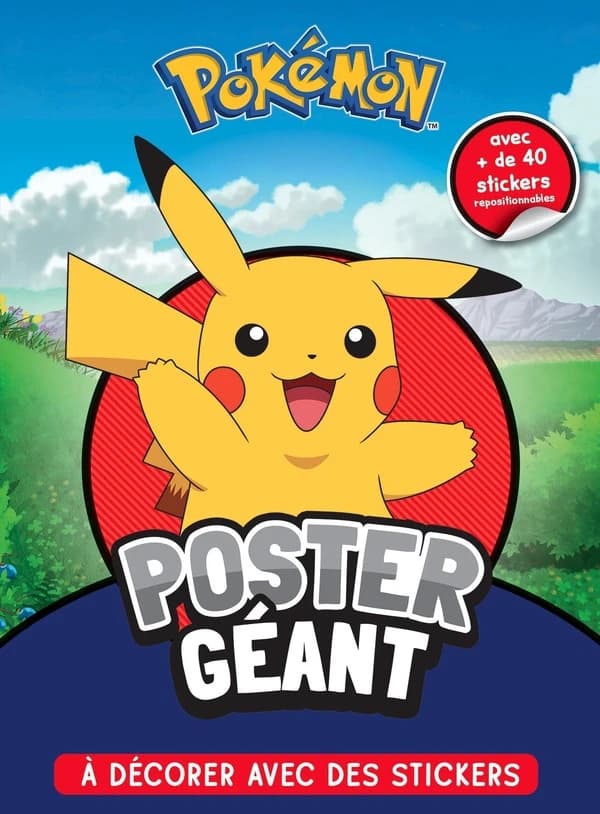 Poster géant à décorer avec des stickers : Pokémon : [Autocollant]