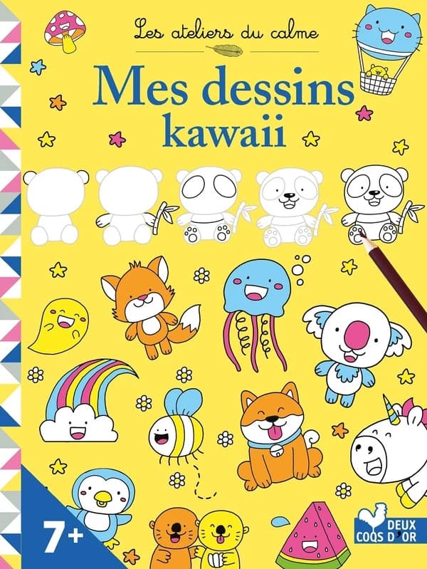 Mes petits dessins kawaii : les ateliers du calme : [Album à colorier]