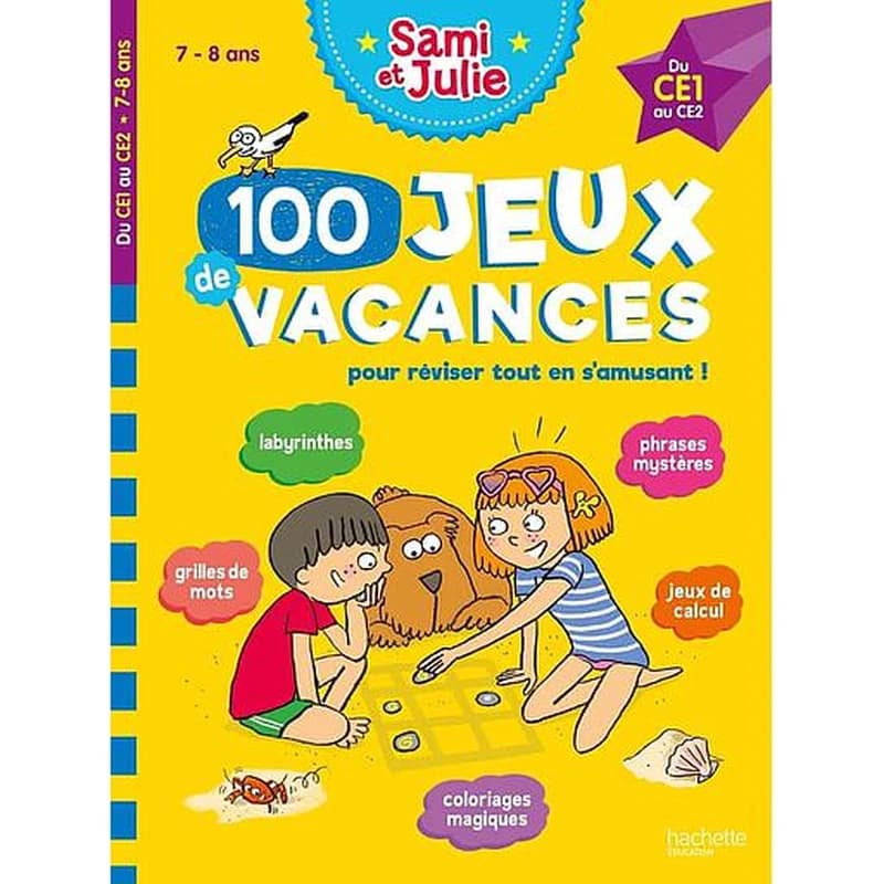 100 jeux de vacances Sami et Julie du CE1 au CE2 7-8 ans : Avec 1 crayon