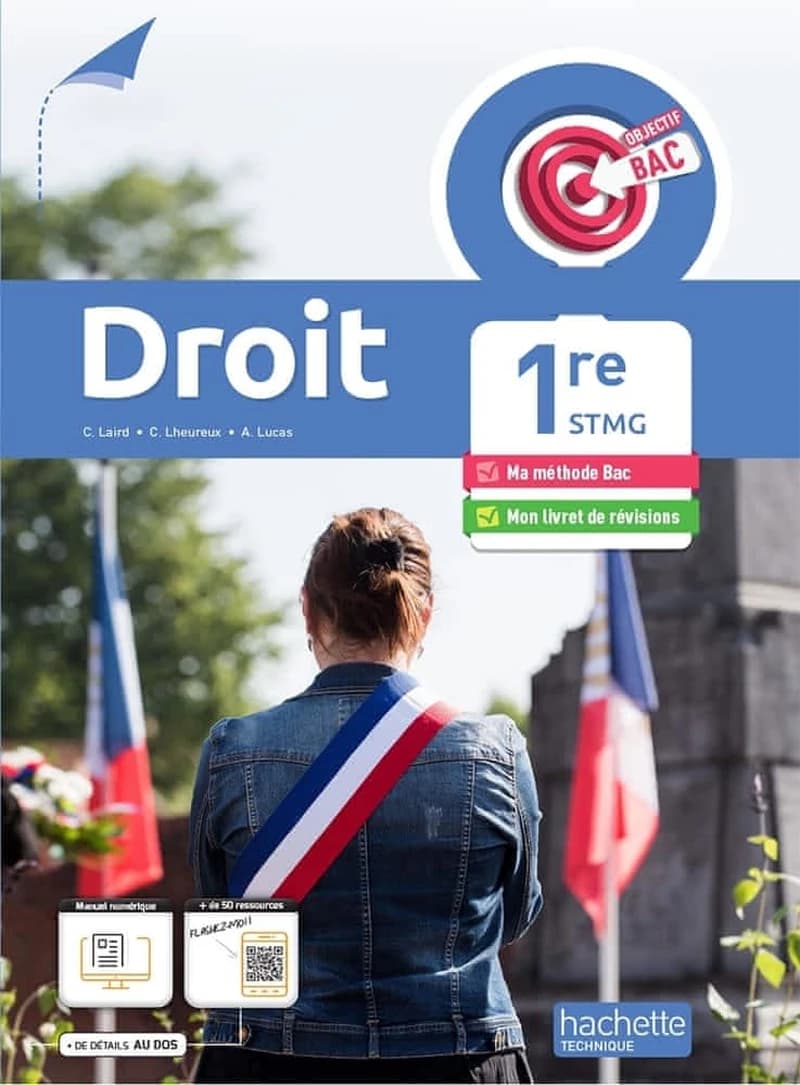Objectif bac : droit ; 1re STMG ; livre de l'élève