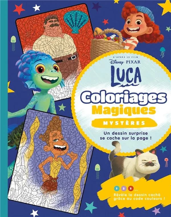Coloriages magiques mystères. Disney Pixar : luca : [Album à colorier]