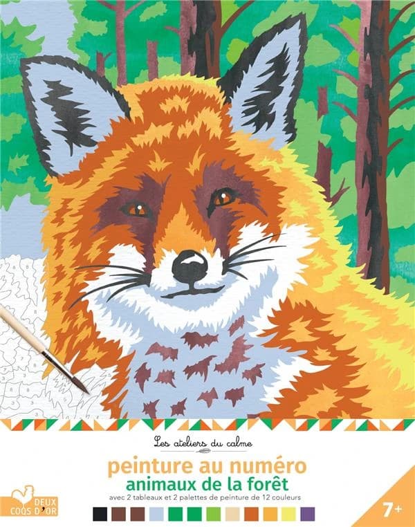 Peinture au numéro : animaux de la forêt : 7 ans et mlus : [Album à colorier]
