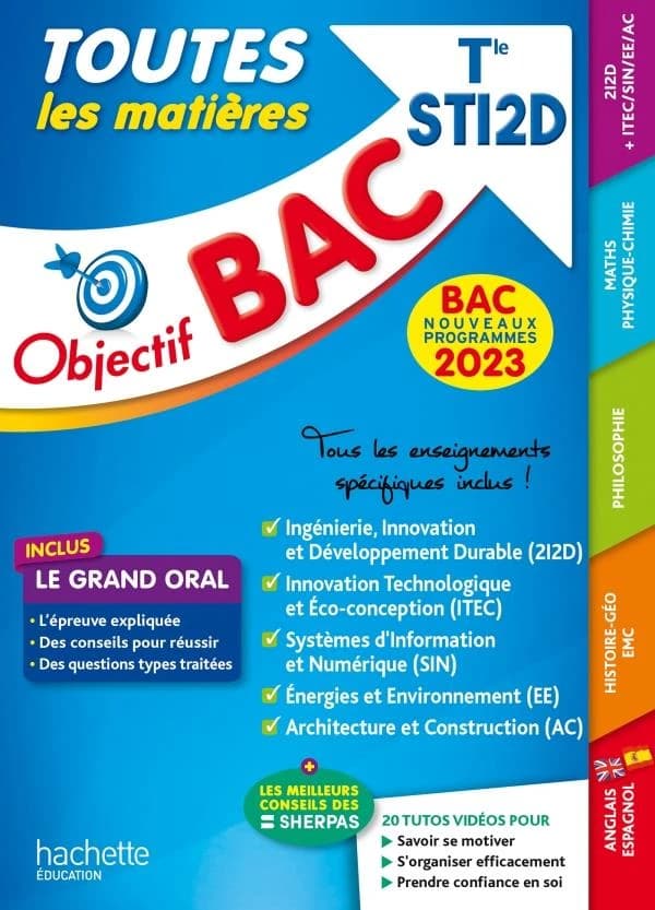Objectif bac ; toutes les matières ; terminale STI2D (édition 2023)
