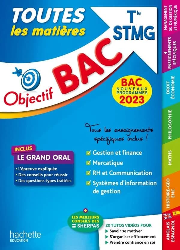 Objectif bac : toutes les matières ; terminale STMG (édition 2023)
