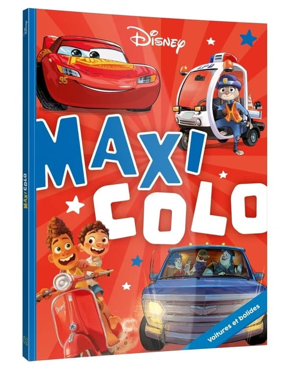 Maxi colo : voitures et bolides : disney : [Album à colorier]