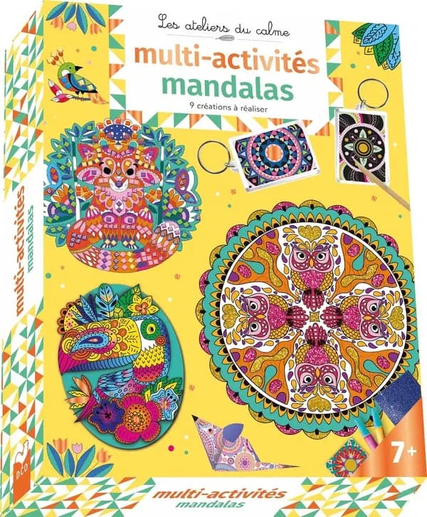Créations mandalas : coffret avec accessoires : 7 ans et plus : [Autocollant]
