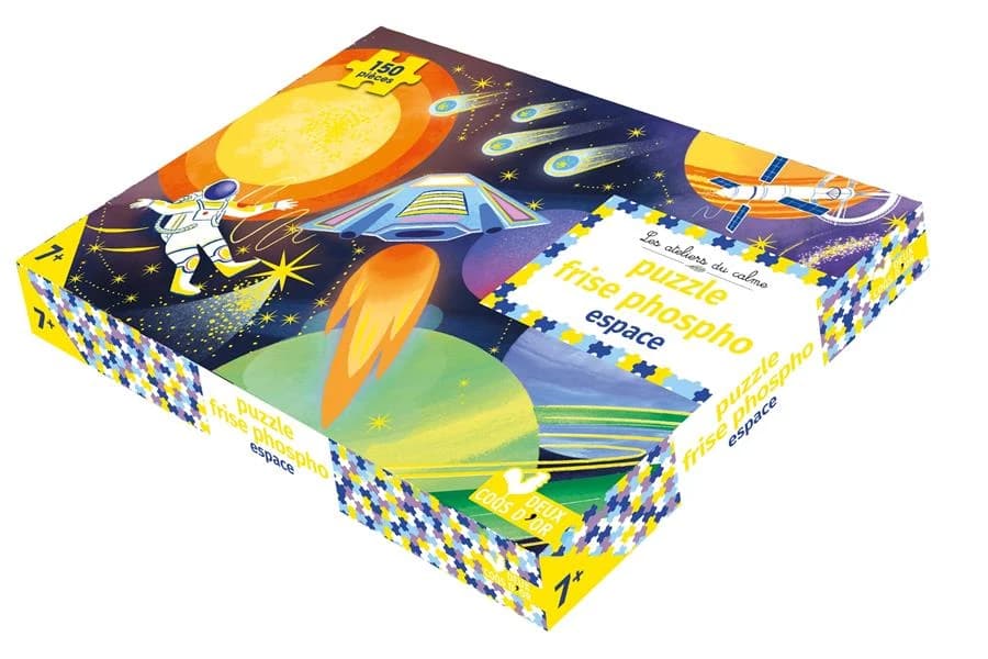 Les ateliers du calme : puzzle frise fluo : espace