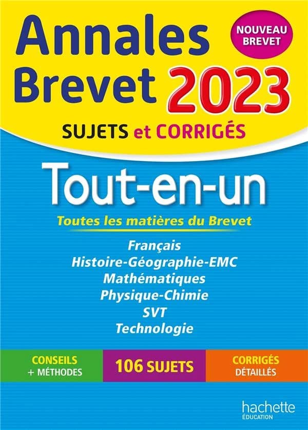 Annales brevet : tout-en-un ; 3e ; sujets et corrigés (édition 2023)