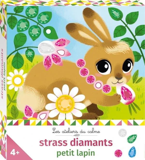 Strass diamants petit lapin : mini boîte avec accessoires : [Autocollant] : Illustrations de Daniela Dogliani