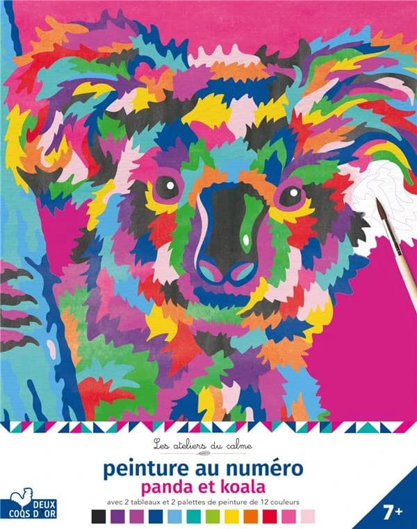Peinture au numéro : panda et koala : les ateliers du calme : [Album à colorier]