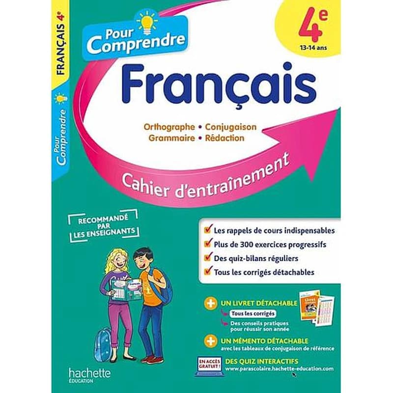 Pour comprendre tout le français : 4e ; cahier d'entraînement