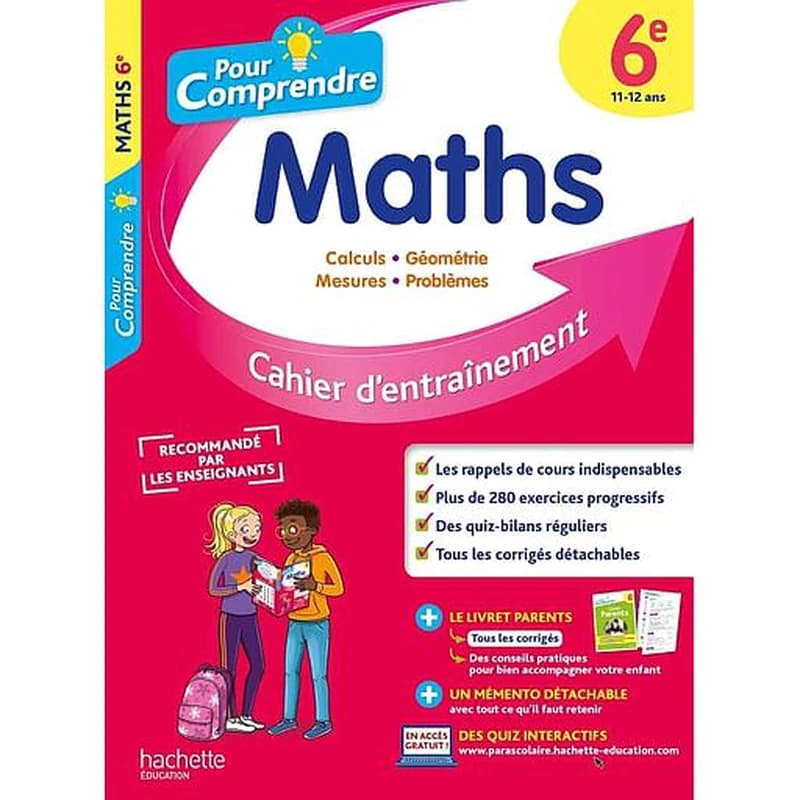 Pour comprendre les maths : 6e ; cahier d'entraînement