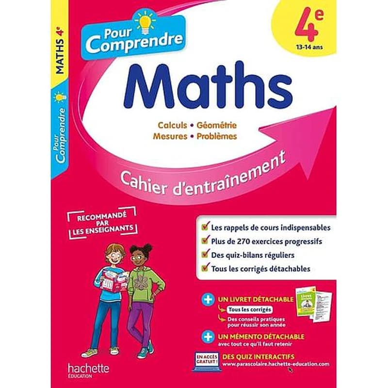 Pour comprendre les maths : 4e ; cahier d'entraînement