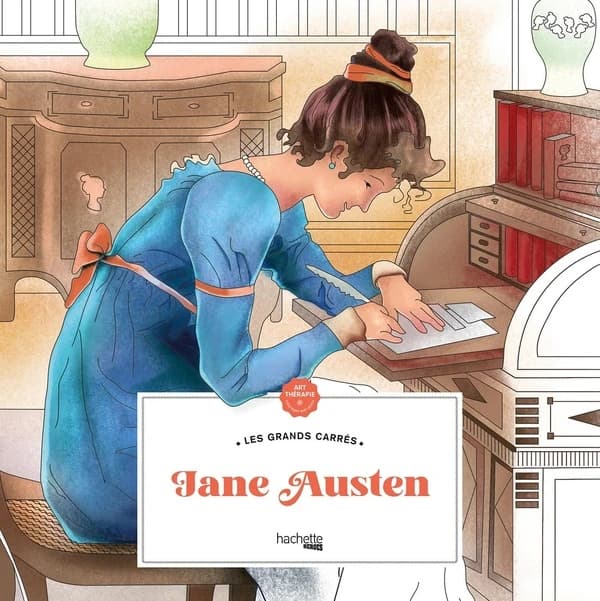 Coloriage Jane Austen : les grands carrés : Art-thérapie coloriages anti-stress : [Album à colorier]