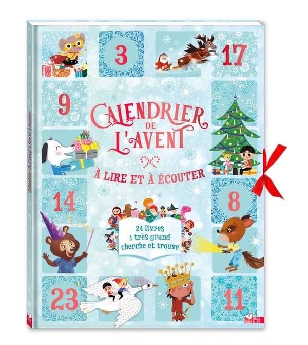 Calendrier de l'avent à lire et à écouter : 24 livres, 1 très grand cherche et trouve