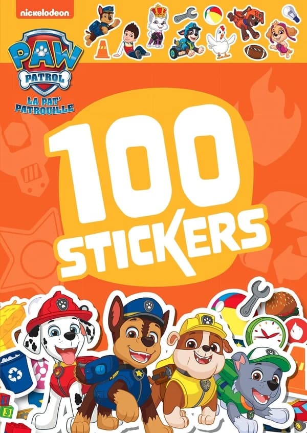 100 stickers : Paw Patrol - la Pat' Patrouille : [Album à colorier]