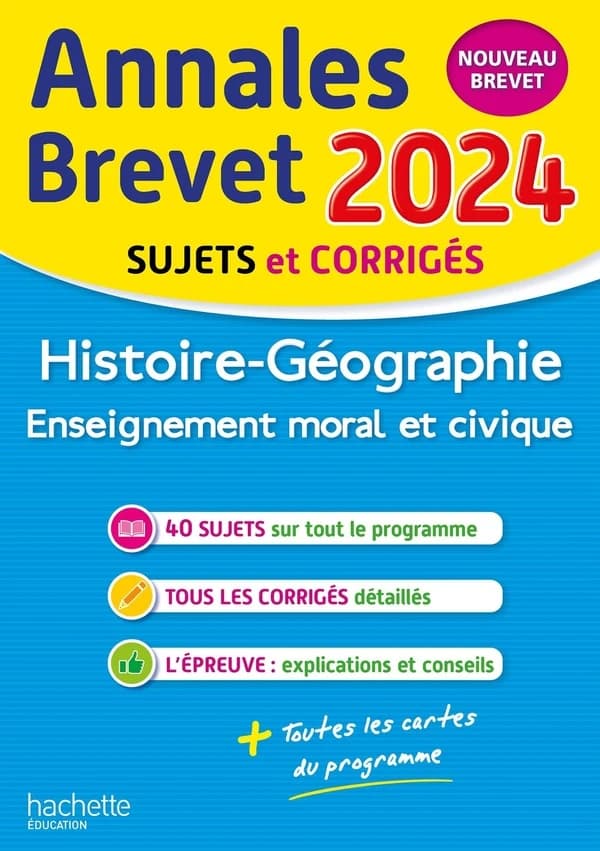Annales brevet : histoire-géographie-EMC ; 3e ; sujets et corrigés
