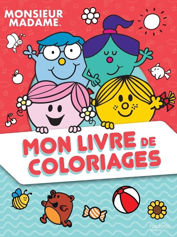 Mon livre de coloriages : Monsieur Madame : [Album à colorier]