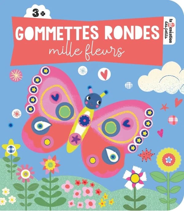 Gommettes rondes : mille fleurs : [Autocollant]