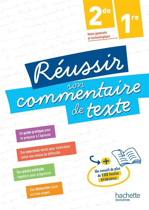 Réussir son commentaire de texte ; 2de, 1re (édition 2025)