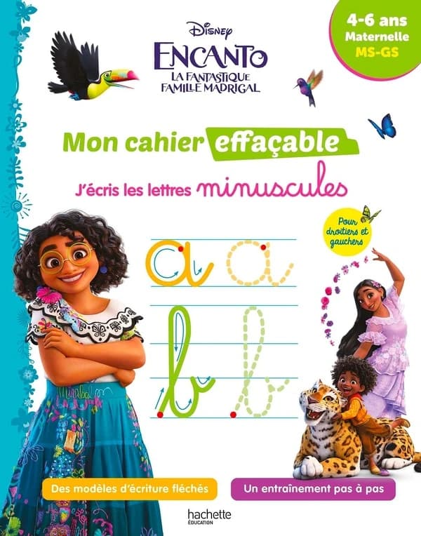 J'écris les lettres minuscules Encanto, la fantastique famille Madrigal : Maternelle MS-GS