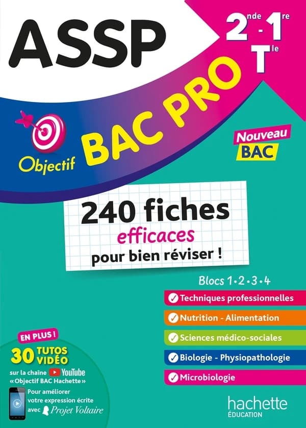 ASSP 2de-1re-Tle Objectif Bac Pro : 240 fiches efficaces pour bien réviser !
