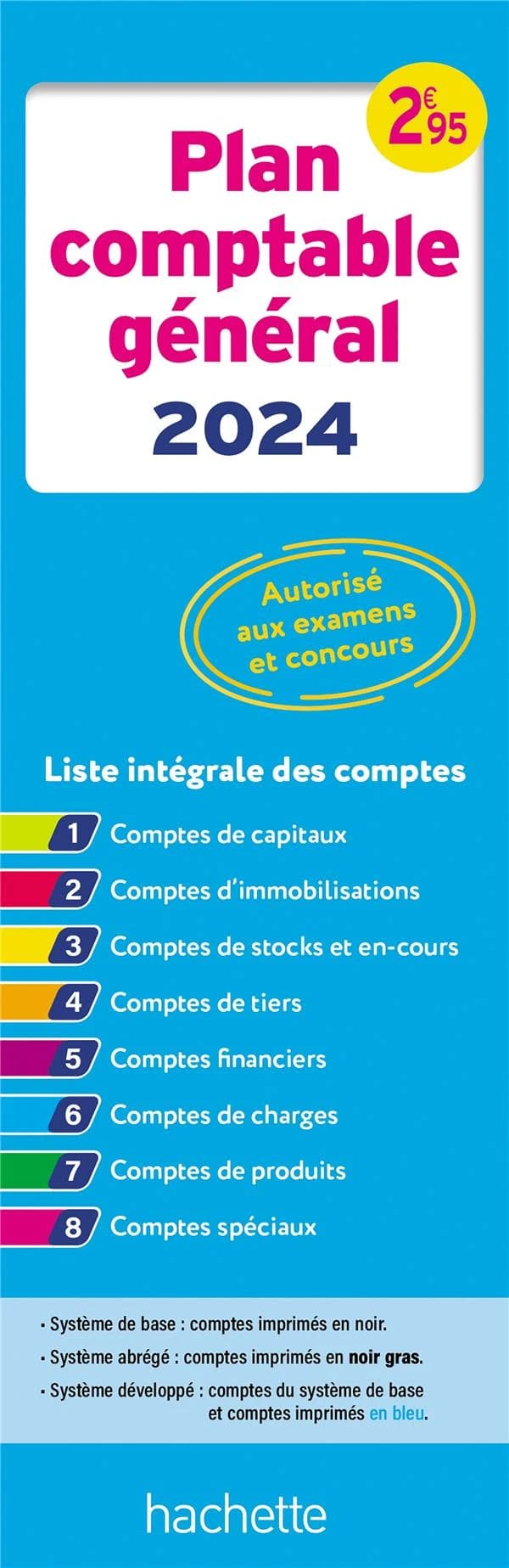Plan comptable général 2024 : liste intégrale des comptes : autorisé aux examens et concours (Éd. conforme au règlement ANC n° 2014-03 relatif au plan comptable général)