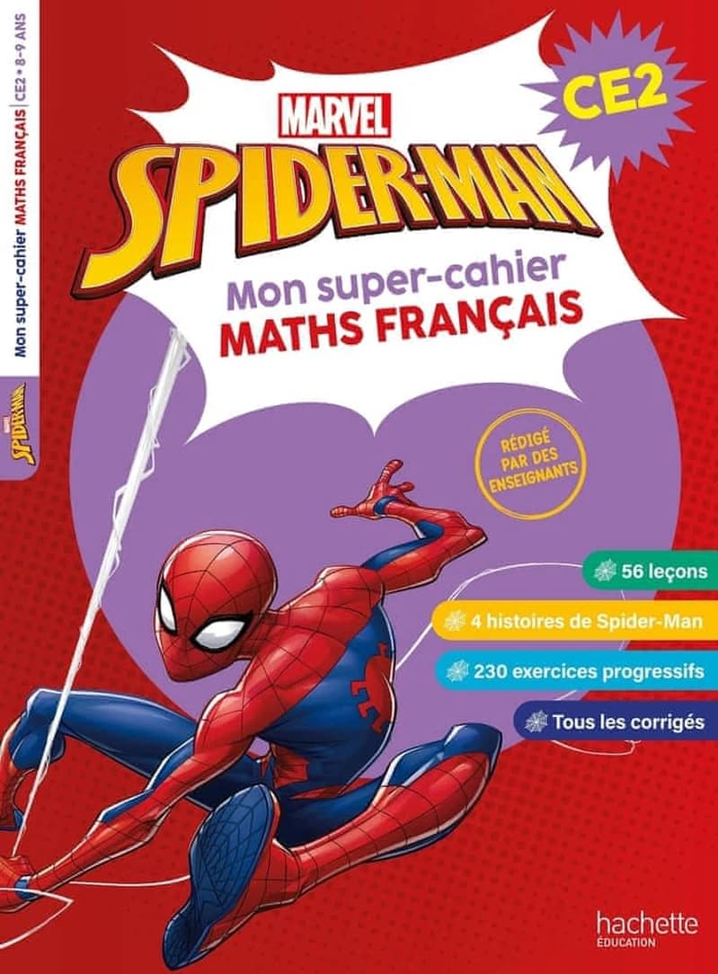 Spider-Man : Mon super-cahier maths français : CE2