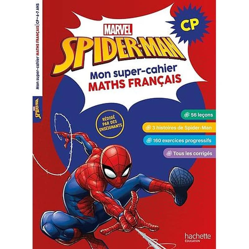 DISNEY - MARVEL - SPIDER-MAN - MON SUPER-CAHIER MATHS FRANCAIS - CP