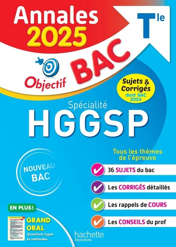 Spécialité HGGSP terminale : annales 2025, [sujets & corrigés dont bac 2024]