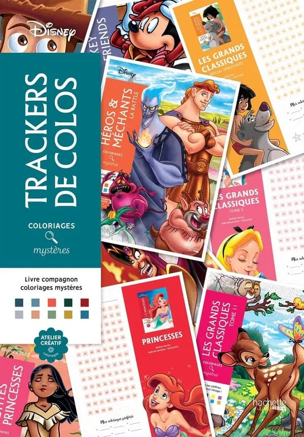 Atelier créatif ; Coloriages mystères : Trackers de colos Disney