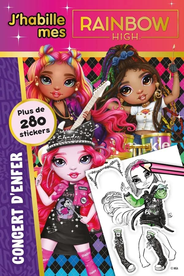 J'habille mes Rainbow High : [Autoccolant : [image fixe] : concert d'enfer : plus de 280 stickers