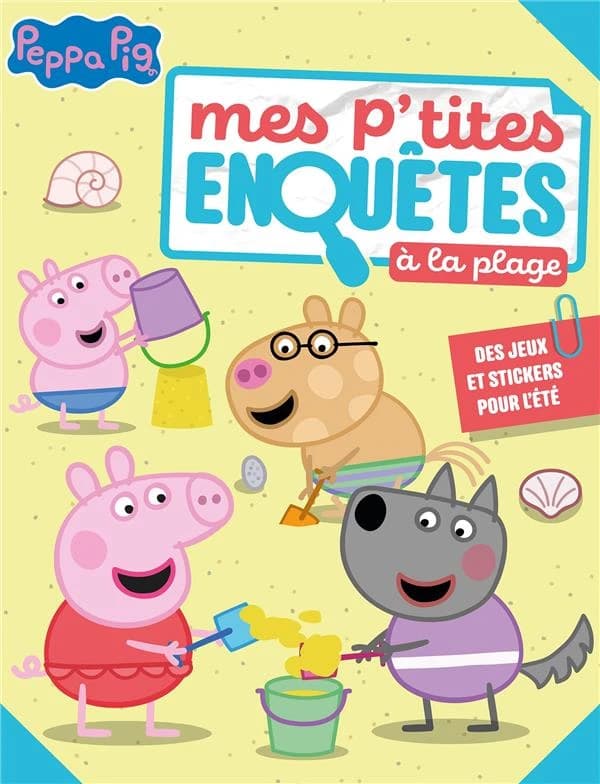 Mes p'tites enquêtes à la plage : Peppa Pig - des jeux et stickers pour l'été : [Autocollant]