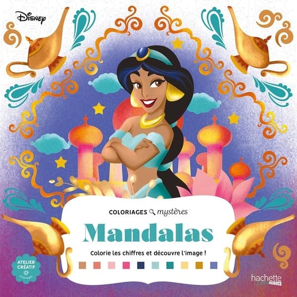 Atelier créatif ; Coloriages mystères : Disney : Mandalas