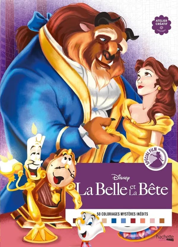 La Belle et la Bête : 50 coloriages mystères inédits