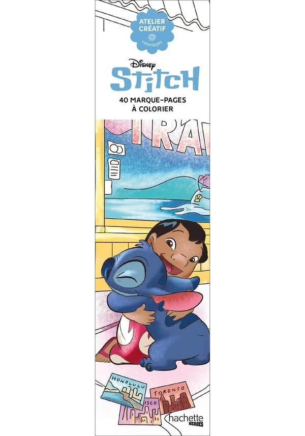 Atelier créatif : Stitch ; 40 Marque-pages à colorier