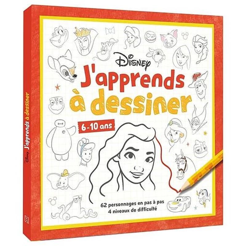 J'apprends à dessiner : 62 personnages en pas à pas, 4 niveaux de difficulté