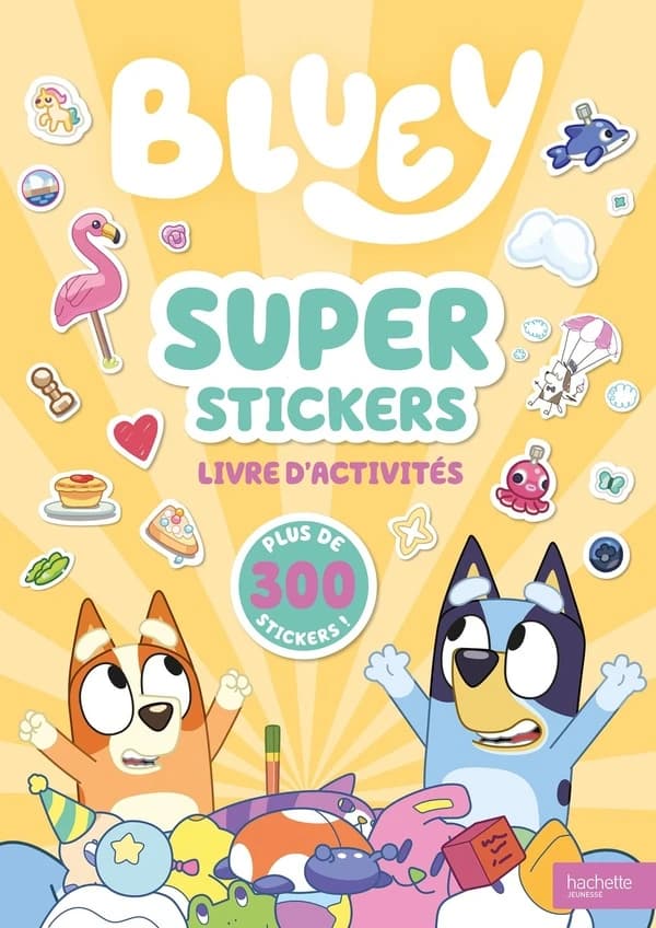 Bluey : Super stickers : Livre d'activités