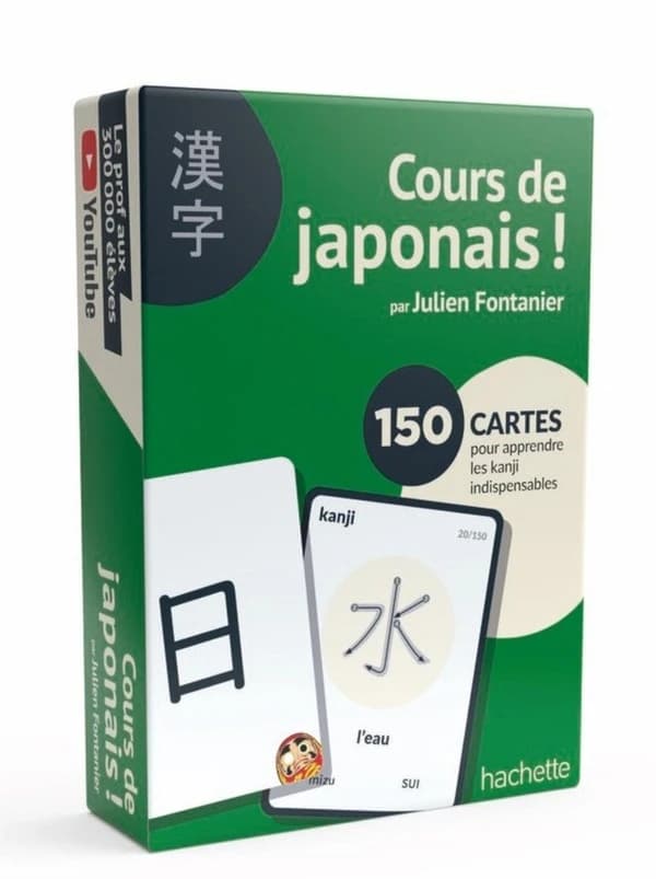 Cours de japonais ! Boîte Kanji ; 150 cartes pour apprendre les kanji indispensables