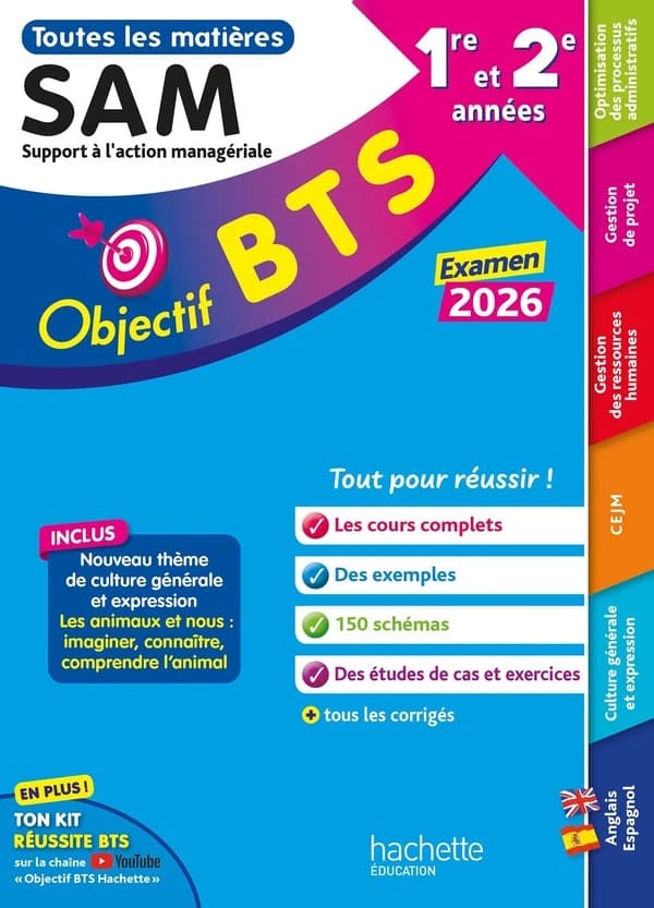 Objectif BTS : Toutes les matières ; BTS SAM, 1re et 2e années (édition 2026)