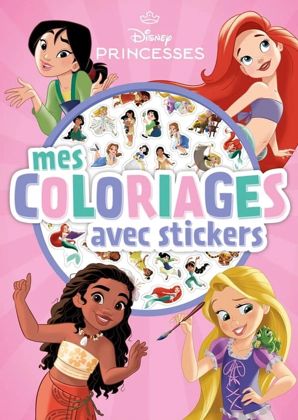 Mes coloriages avec stickers : Disney Princesses : Petites Princesses