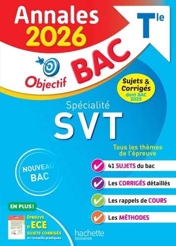 Annales bac ; sujets et corrigés : Spécialité SVT ; Terminale (édition 2026)