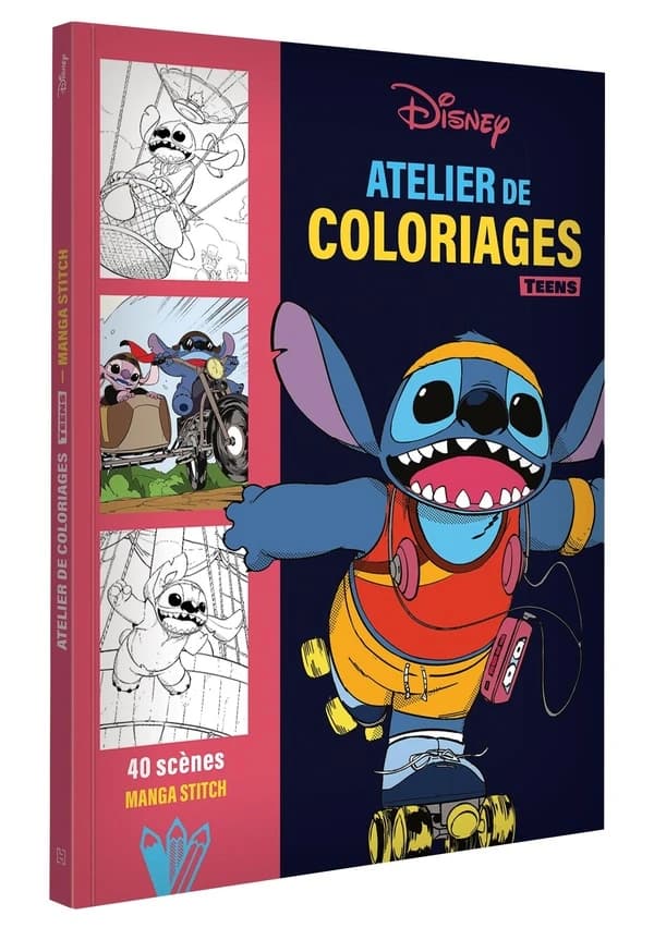 Atelier de coloriages teens : 40 scènes manga Stitch