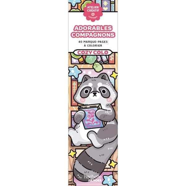 Atelier créatif : Cozy colo : Adorables compagnons ; 40 marque-pages à colorier