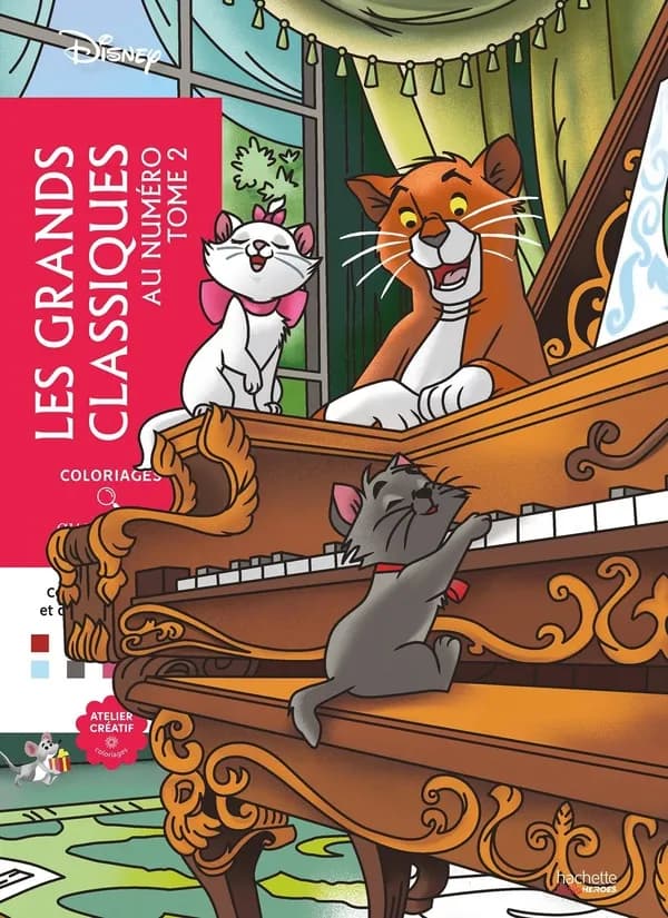 Atelier créatif ; Coloriages au numéro : Les Grands classiques au numéro Tome 2