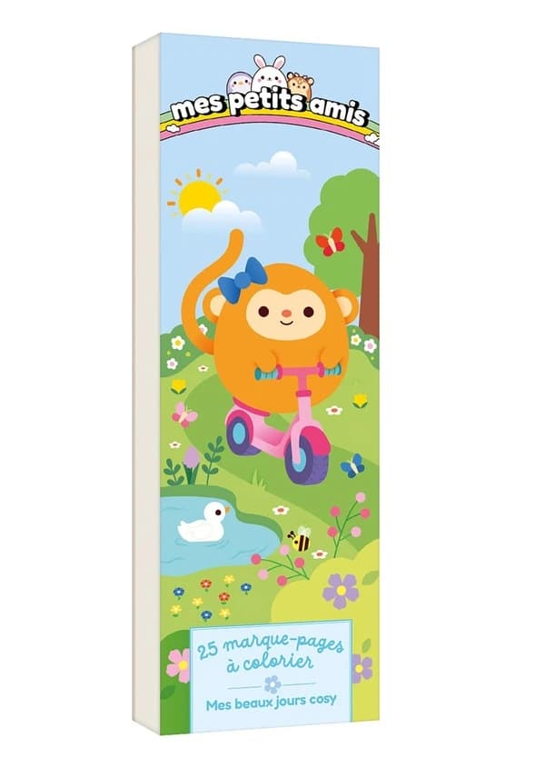 25 marque-pages à colorier : Mes petits amis : Mes beaux jours cosy