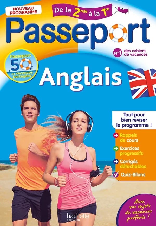 Passeport : Anglais ; De la 2de à la 1re ; Cahier de vacances