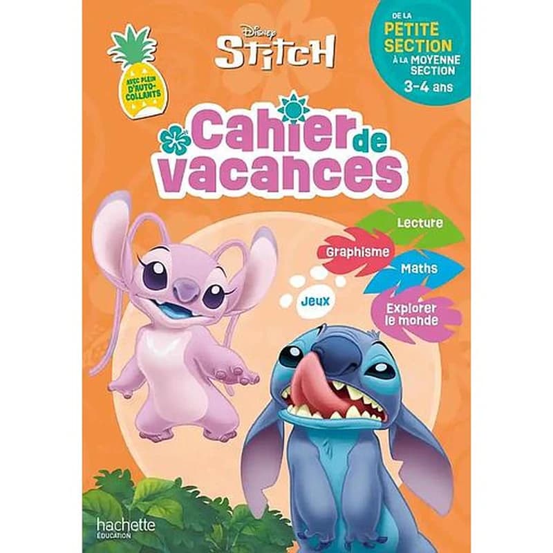 Cahier de vacances Disney : Stitch ; De la Petite Section à la Moyenne Section (édition 2026)
