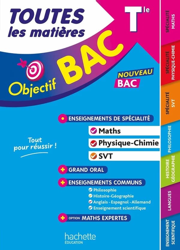 Objectif bac : Toutes les matières ; Terminale ; Enseignements de spécialité Maths, Physique-chimie, SVT + enseignements communs (édition 2027)