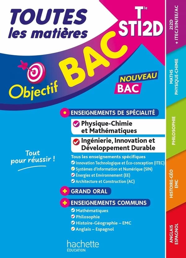 Objectif bac : Toutes les matières ; Terminale STI2D